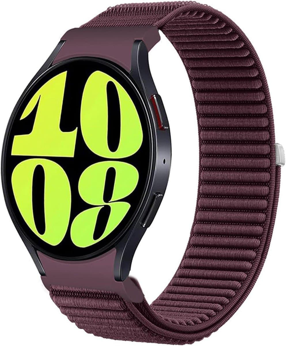 Issinlky nylon band compatibel met Galaxy Watch 7/FE/6/5/4 40mm 44mm - ShopVlot