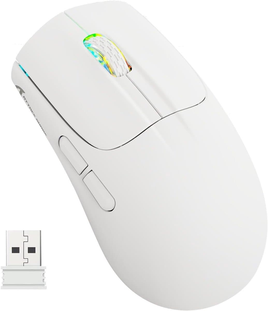 Lichte Draadloze RGB Gaming Muis van 49g - Perfect voor Gamers met Ergonomisch Ontwerp en Precisie Sensor