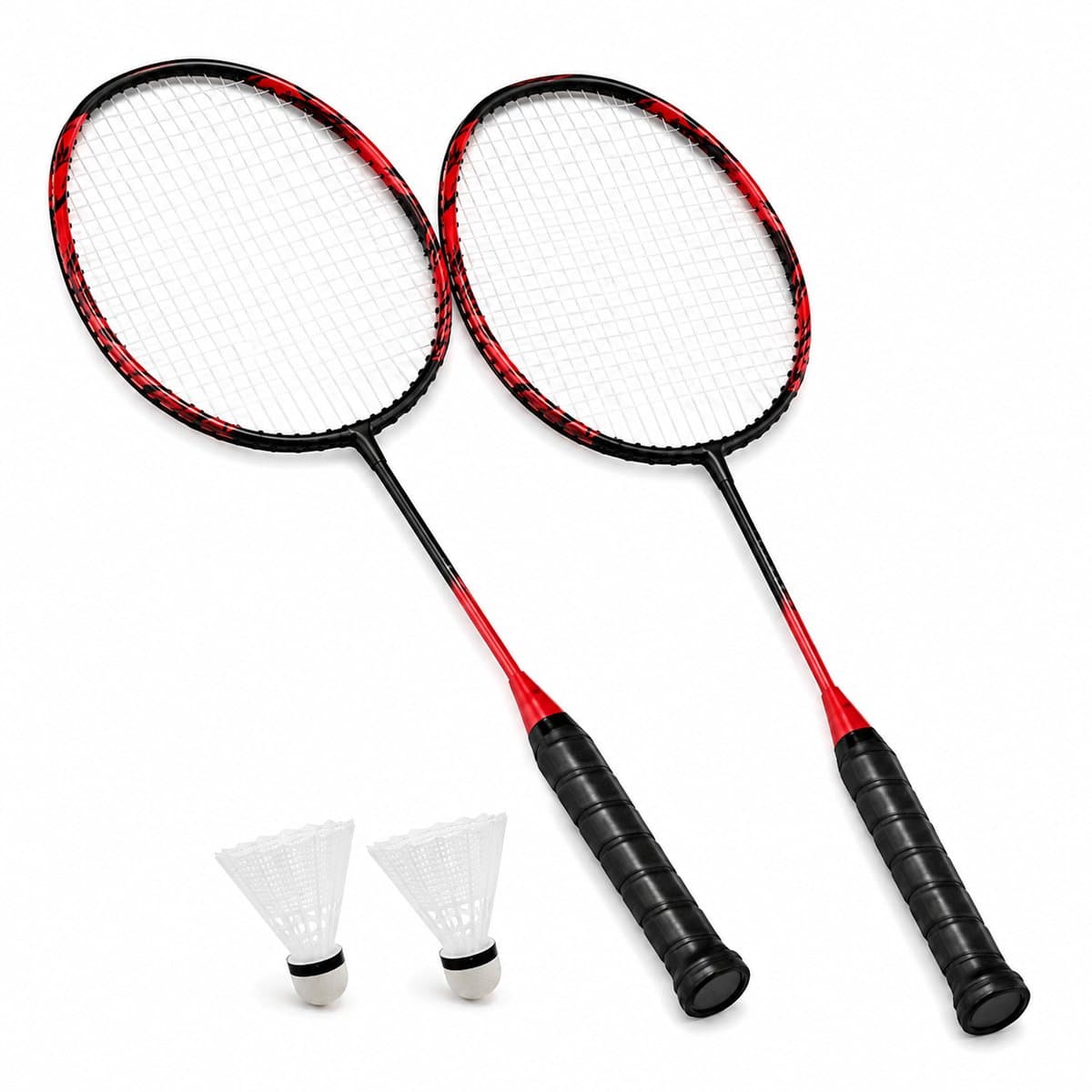 Suotu Sportbadmintonracket - Gemiddelde flexibiliteit - Evenwichtige balans - Voor kinderen en volwassenen - Rood