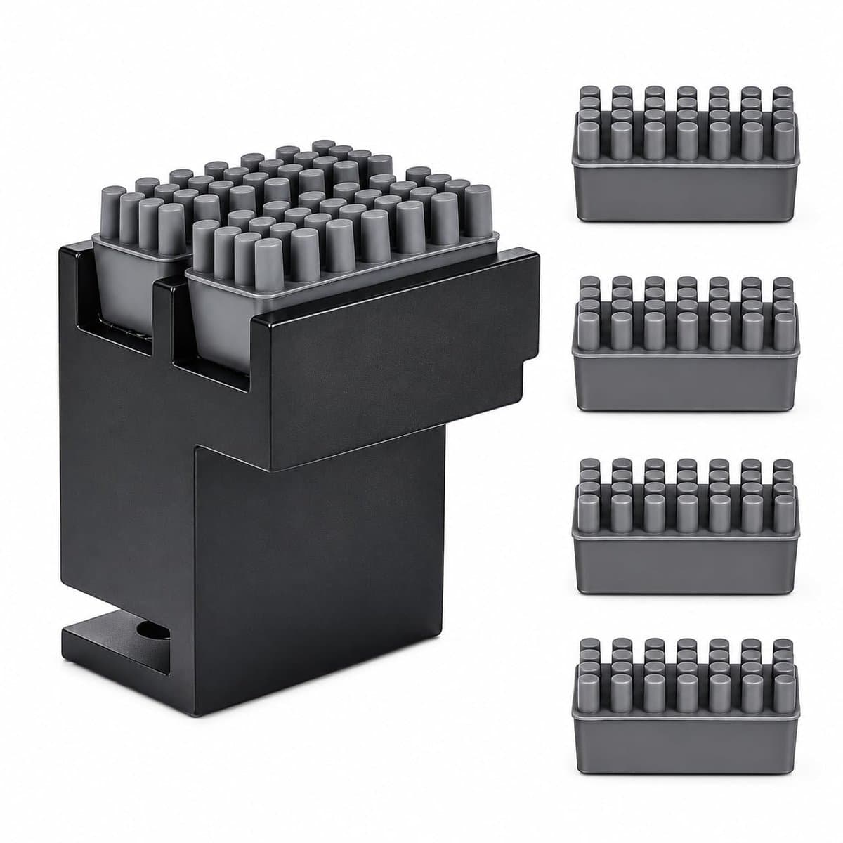 Reinigingsborstel voor bamboe Lab P1S/P1P/X1C/X1E met 4 reservekoppen, mondstuk reiniger voor 3D-printer, Panda Brush Plug and Play kit, snelle installatie