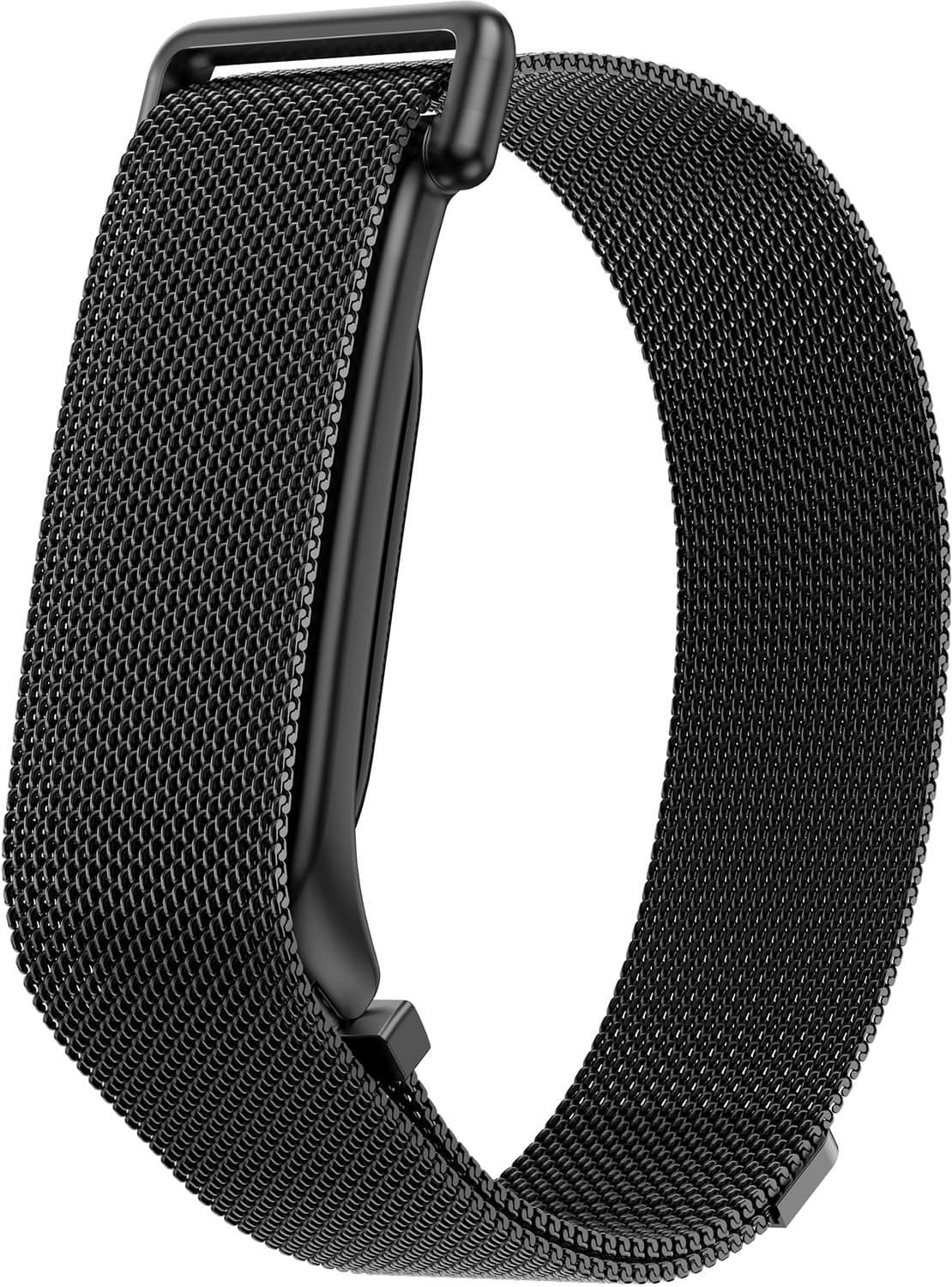 YONO Bandje geschikt voor Google Fitbit Air - Metalen Horlogebandje - Milanese Mesh - Magneetsluiting - Verstelbaar - Zwart