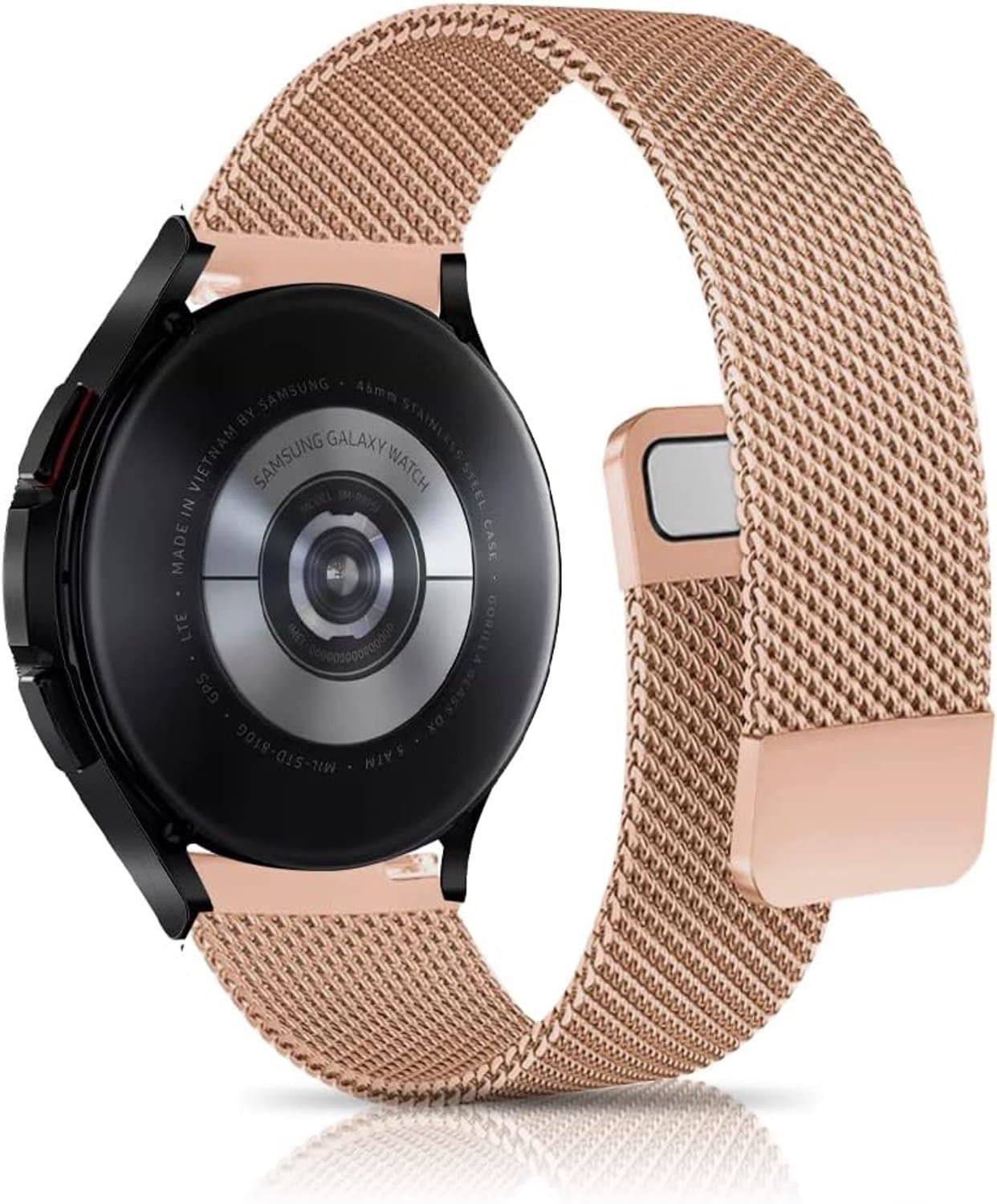 Armband 20 mm - metalen mesh geweven band - verstelbare sluiting - stijlvol voor Galaxy Watch4 Classic - ShopVlot