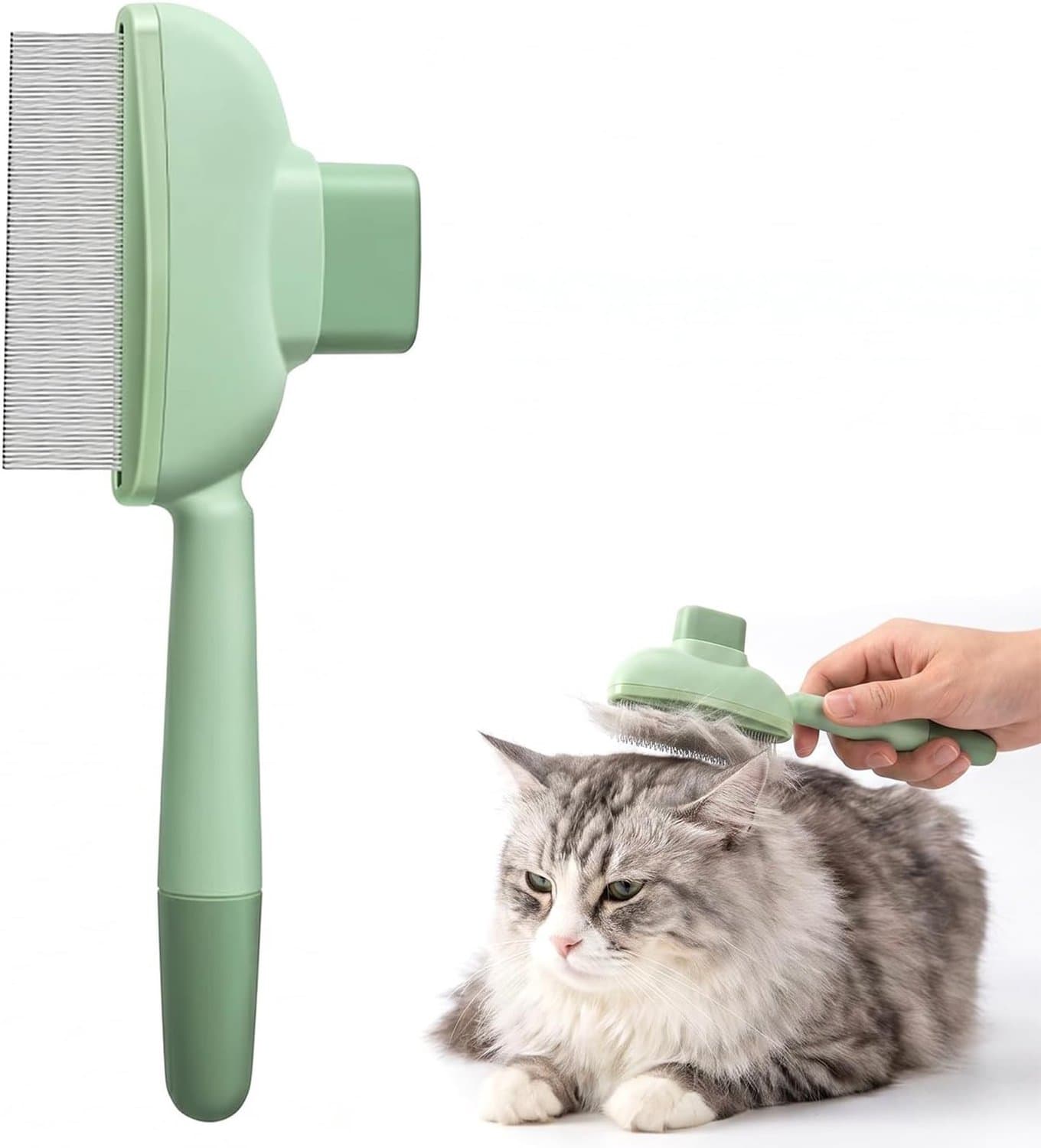 Honden- en kattenborstel voor het verzorgen van huisdieren, verwijdert losse haren en klitten, zachte kam voor optimale vachtverzorging