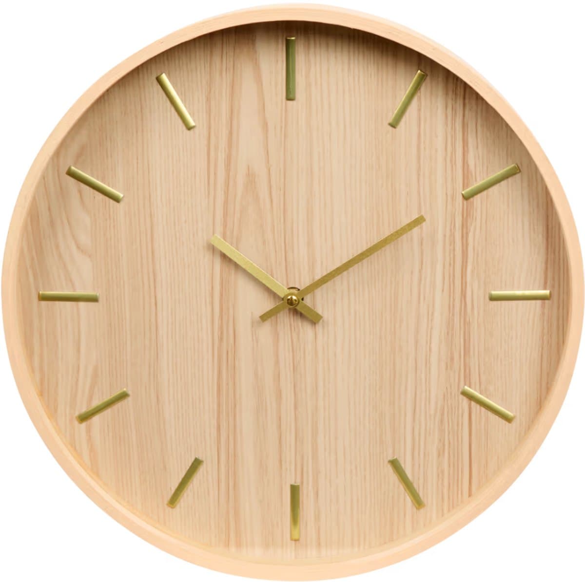 Wandklok Ø 37 x 5 cm - Stijlvolle houten klok