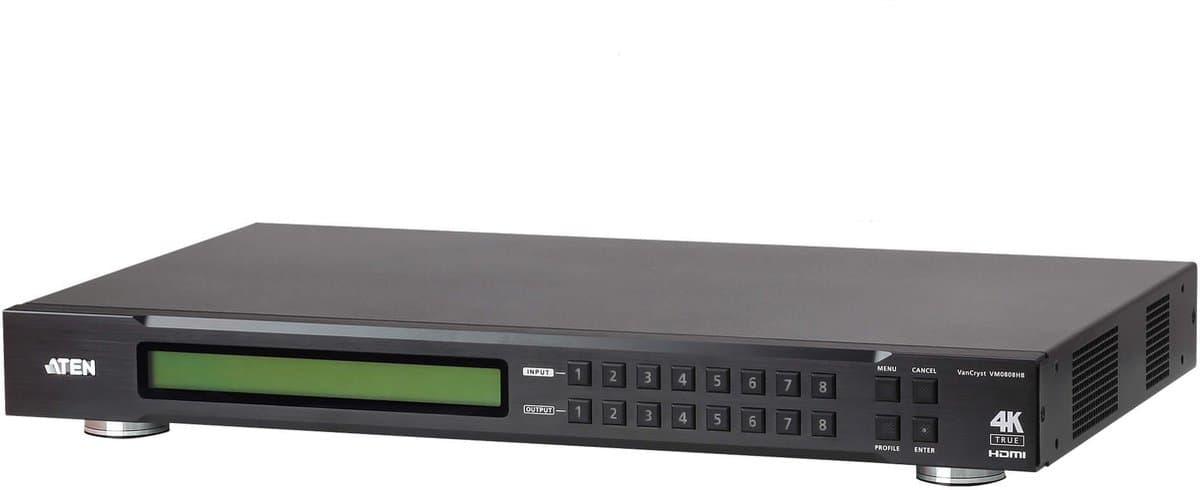 Aten VM0808HB-AT-G 8 X 8-poorts True 4k Hdmi Schakelaar Zwart