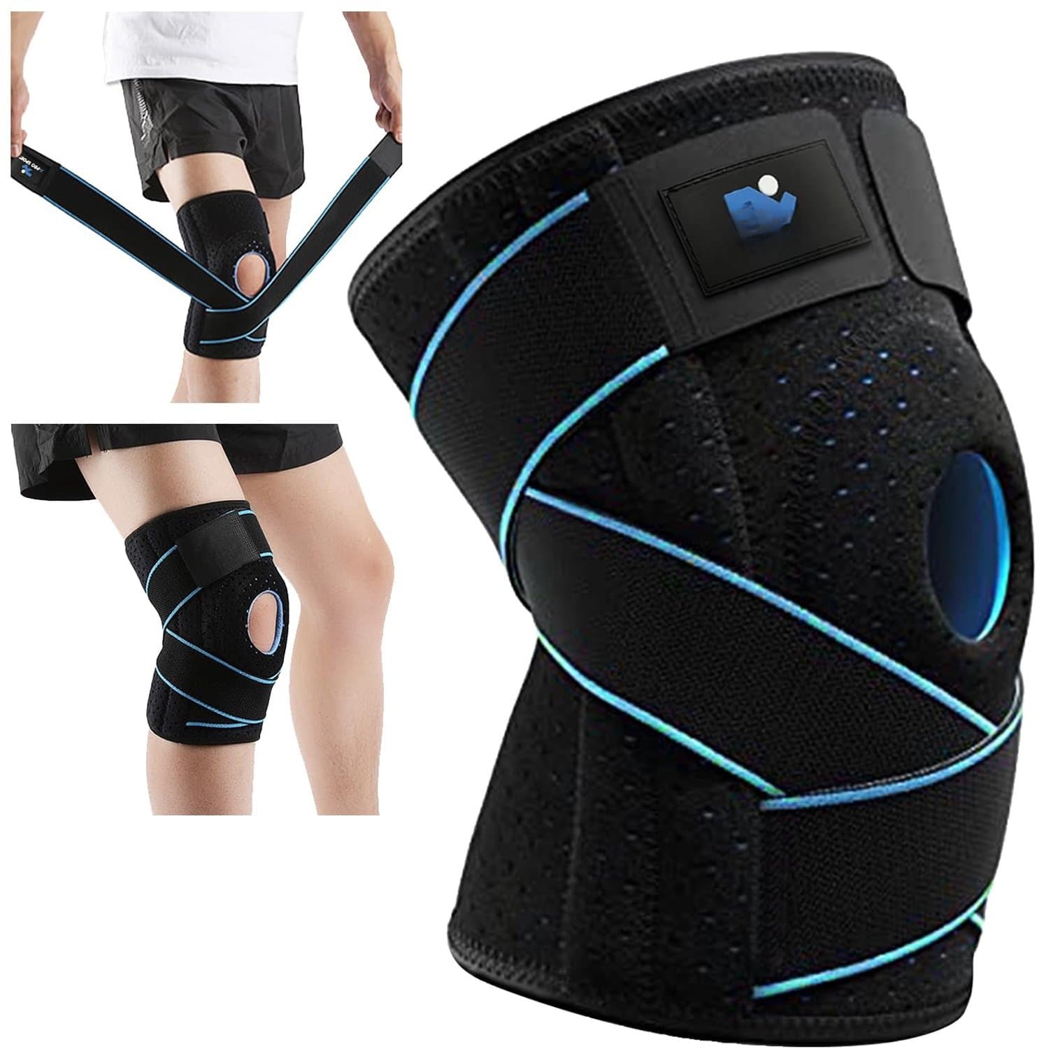 Zivano Kniebrace - Kniebrace Dames - Ondersteuning Knie - Zwart - 24cm x 16cm x 5cm