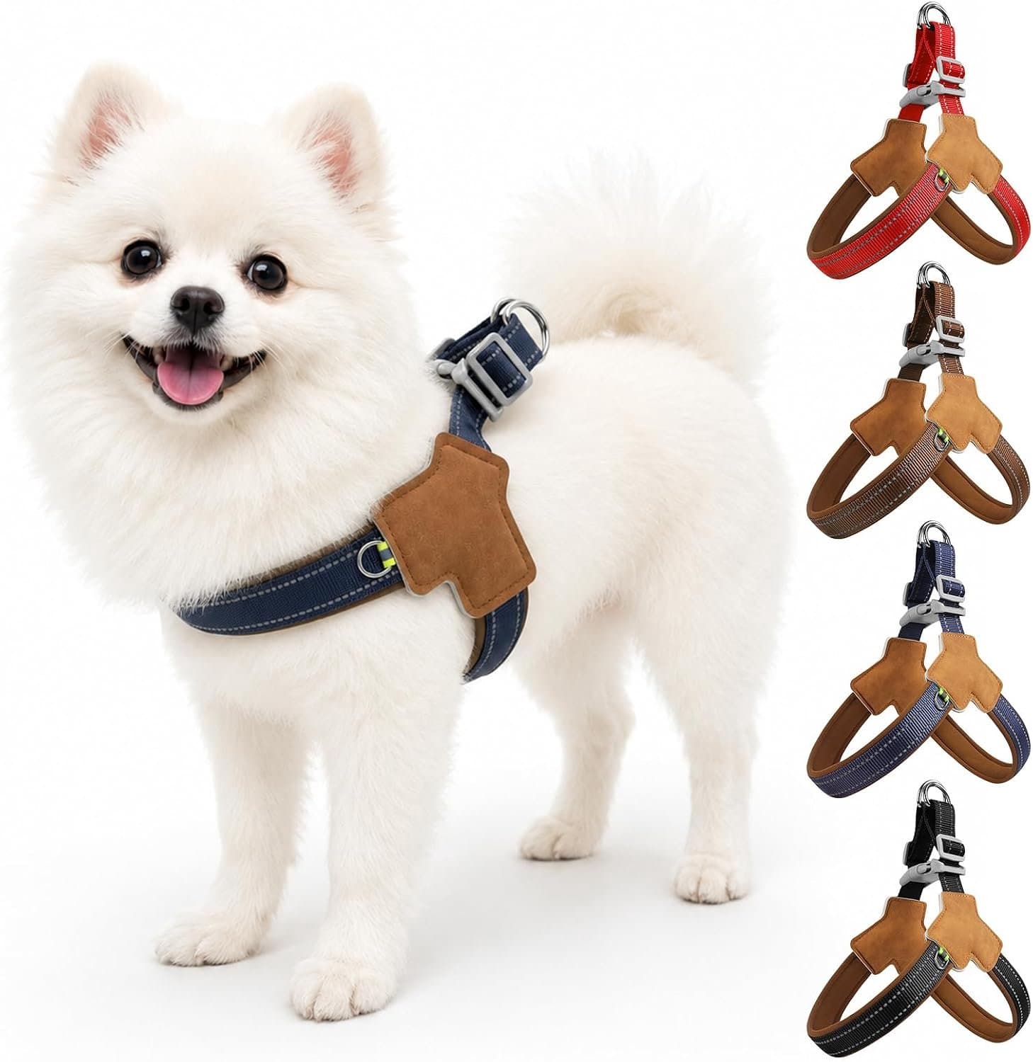 Hondenharnas 1,5 cm - anti-trek - ademend en comfortabel - voor wandelen en training - ServiceTopper
