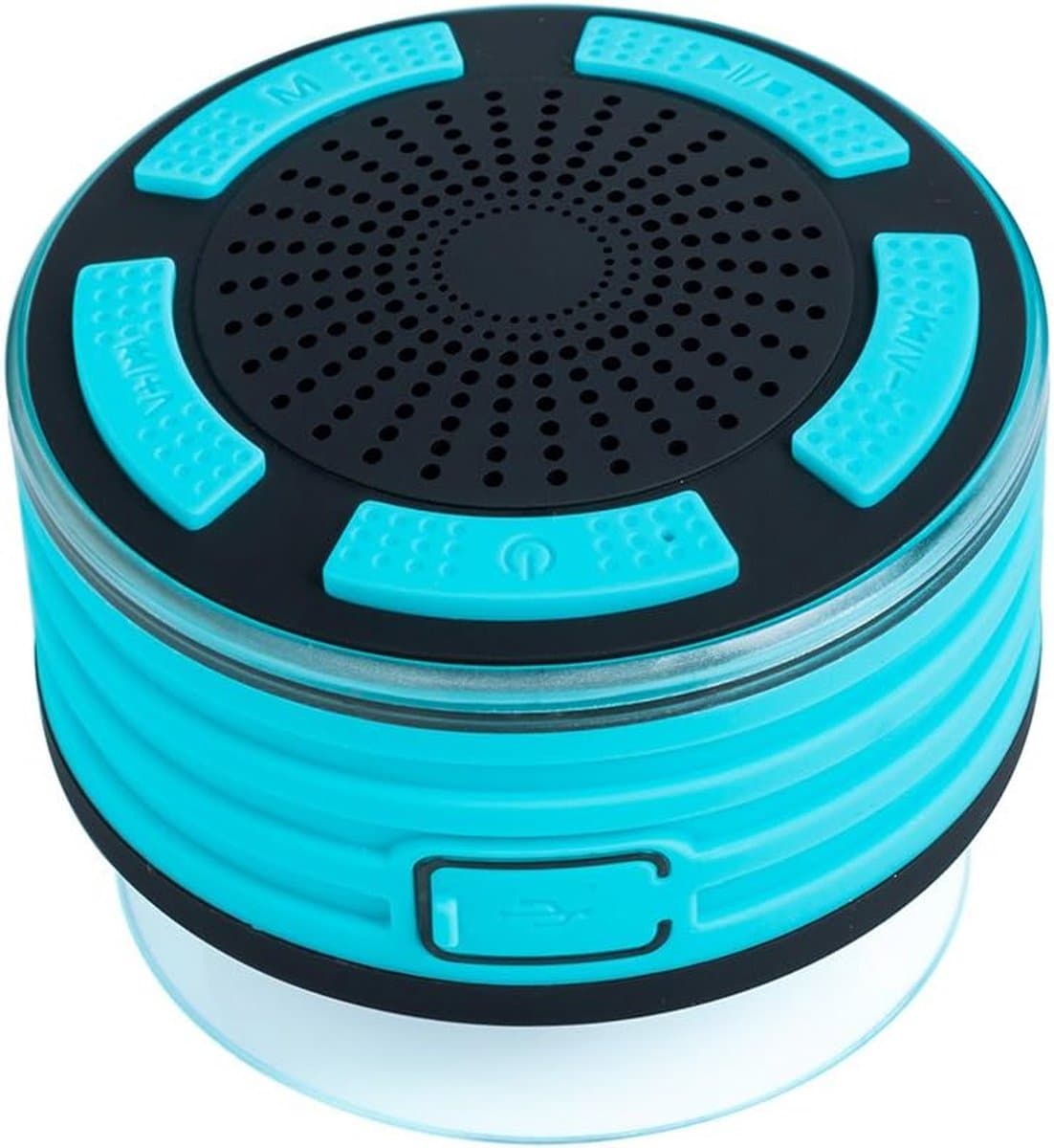 Waterproof Bluetooth Speaker - Draagbare Radio - Muziek Luisteren Buiten - Met LED Verlichting - 3.15 x 3.15 Inch - Hemelsblauw