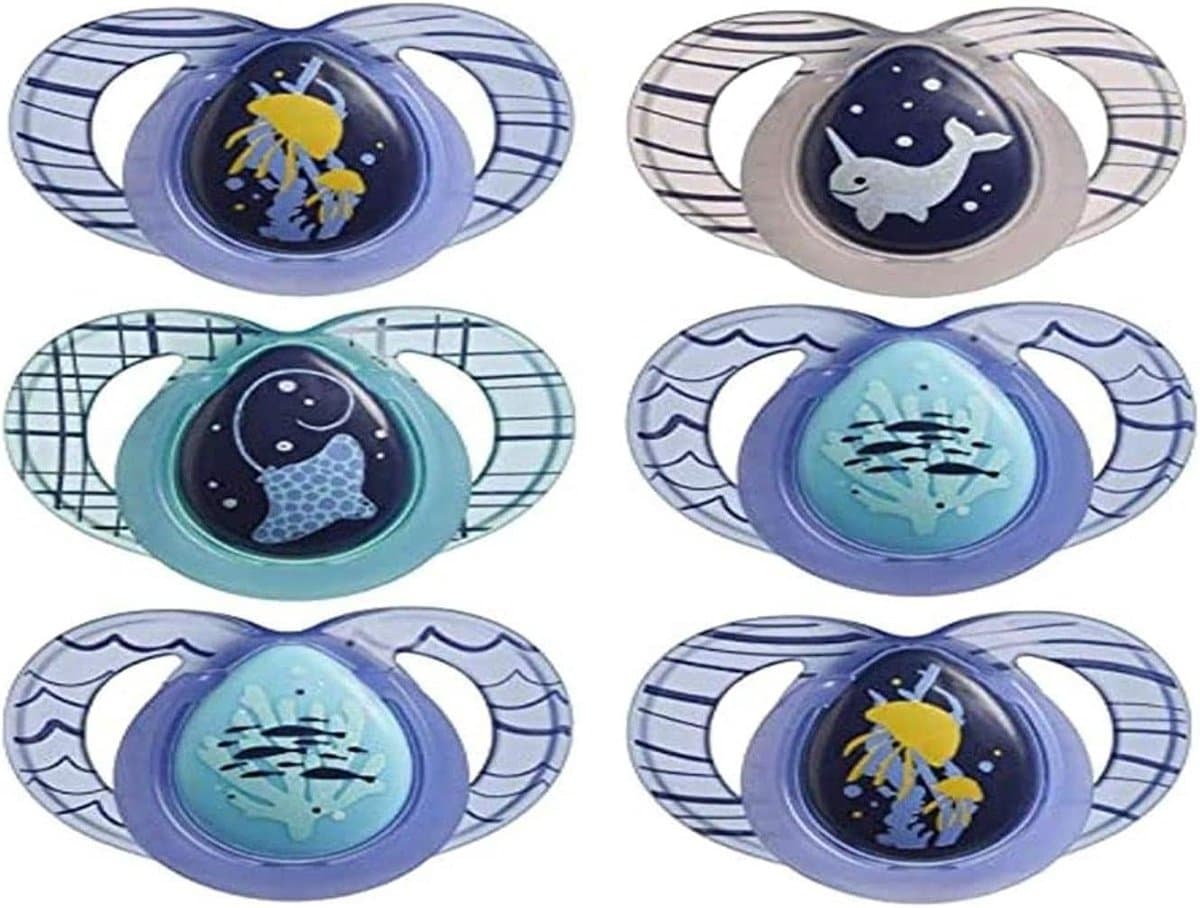 Nachtfopspeen - Baby speen - Baby kalmeren - Lichtgevend handvat - 6-18 maanden - Multi-kleuren