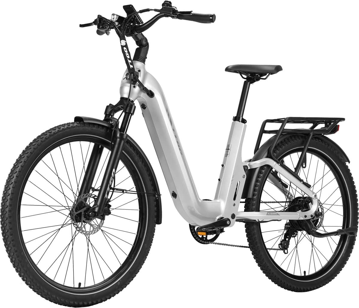 TTGO E-SUVO E-bike - 25 km/u - 27.5inch - 100km actieradius - 250W motor - 48V15Ah accu - 70NM - zilver