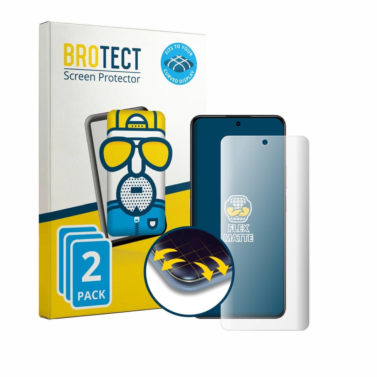 BROTECT - Screenprotector voor Honor X8d - Folie Beschermfolie matte volledig dekking 2 Stuks
