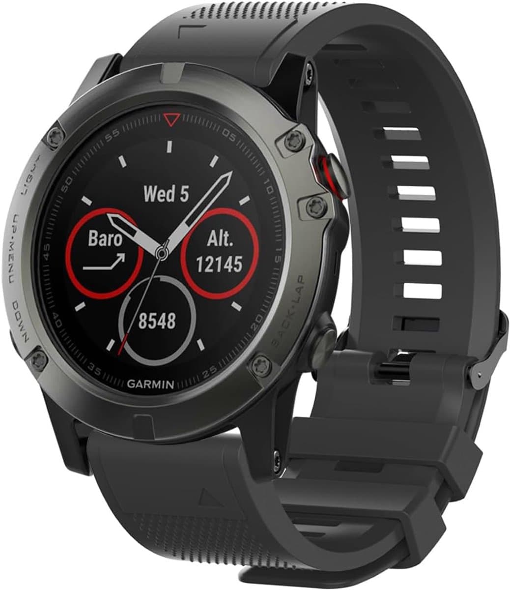 Sportband 26mm - Silicoon materiaal - Geschikt voor Garmin Fenix 5 Plus/Fenix 5/Forerunner 935/Fenix 6/Fenix 3/Fenix - ShopVlot
