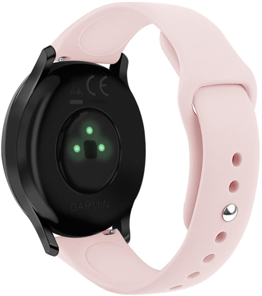 Voor Garmin Vivoactive 3 / Vivomove HR effen kleur omgekeerde gesp siliconen band, maat: groot formaat (zandpoeder)