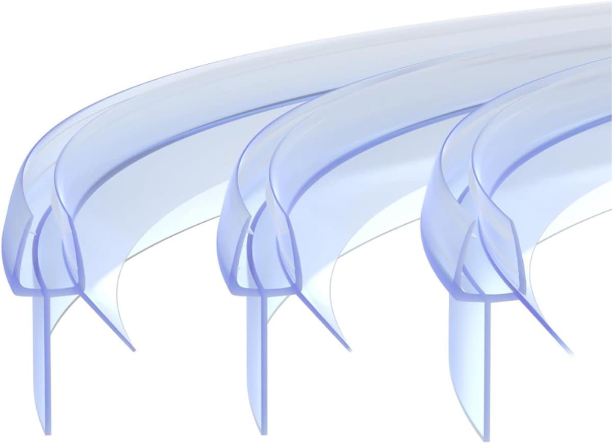 DYVNS® Douchedeur Afdichting - Douchestrip - Lekstrip - Waterkering Douche - Strip Onderzijde - 4/6mm Glas