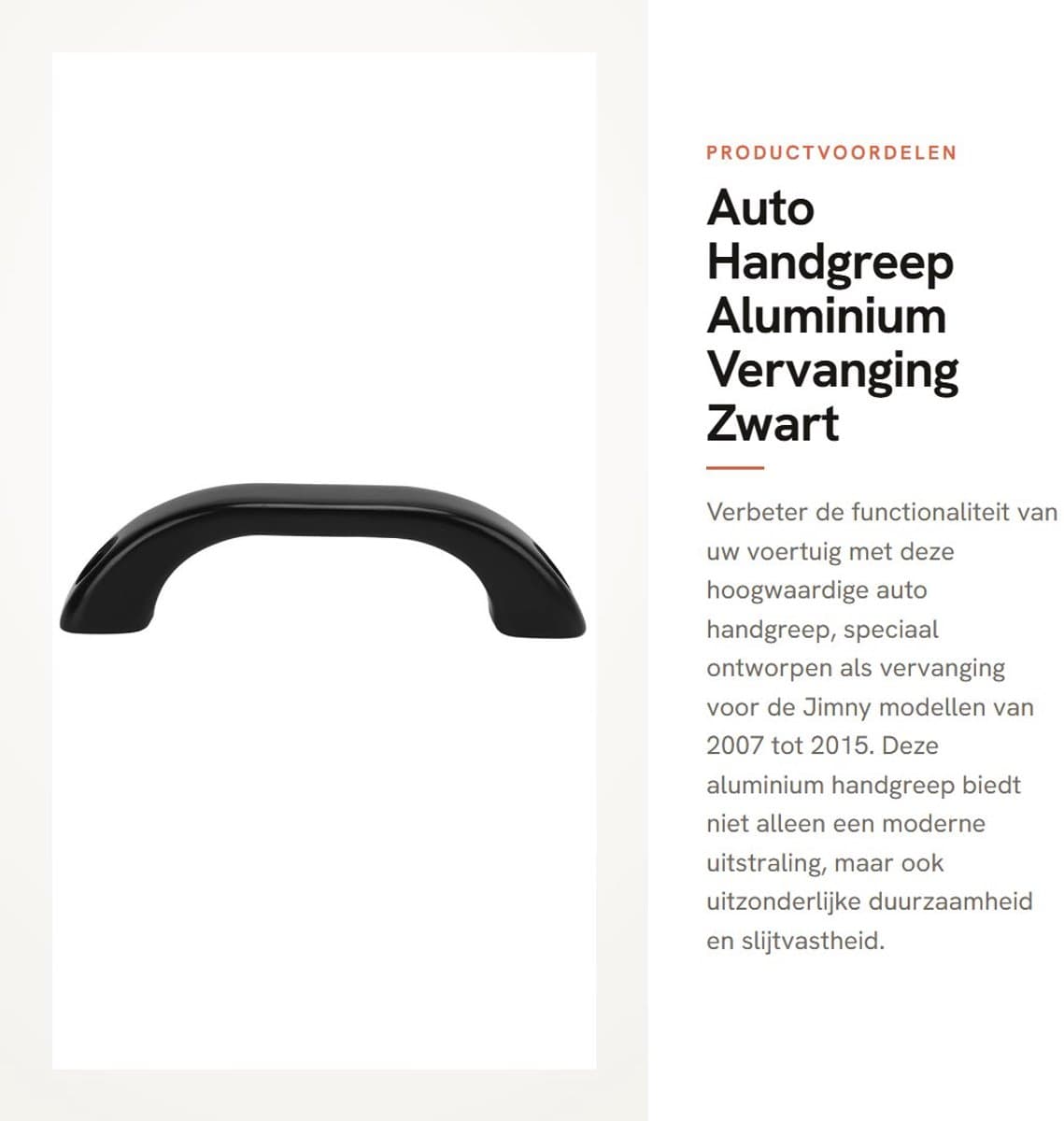 Dailygoods- Handgreep Hoogwaardig Aluminium - Vervanging voor Jimny 2007-2015 - Wandbeugel - Handgreep Zwart - Sterke Ondersteuning - Duurzaam Materiaal - Dakhendel