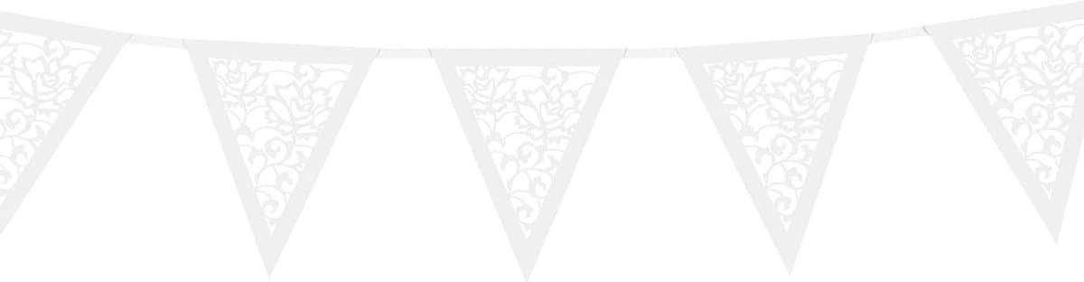 Slinger - Decoratie slinger - Feest decoreren - Parelkleurig - 3 meter - Wit