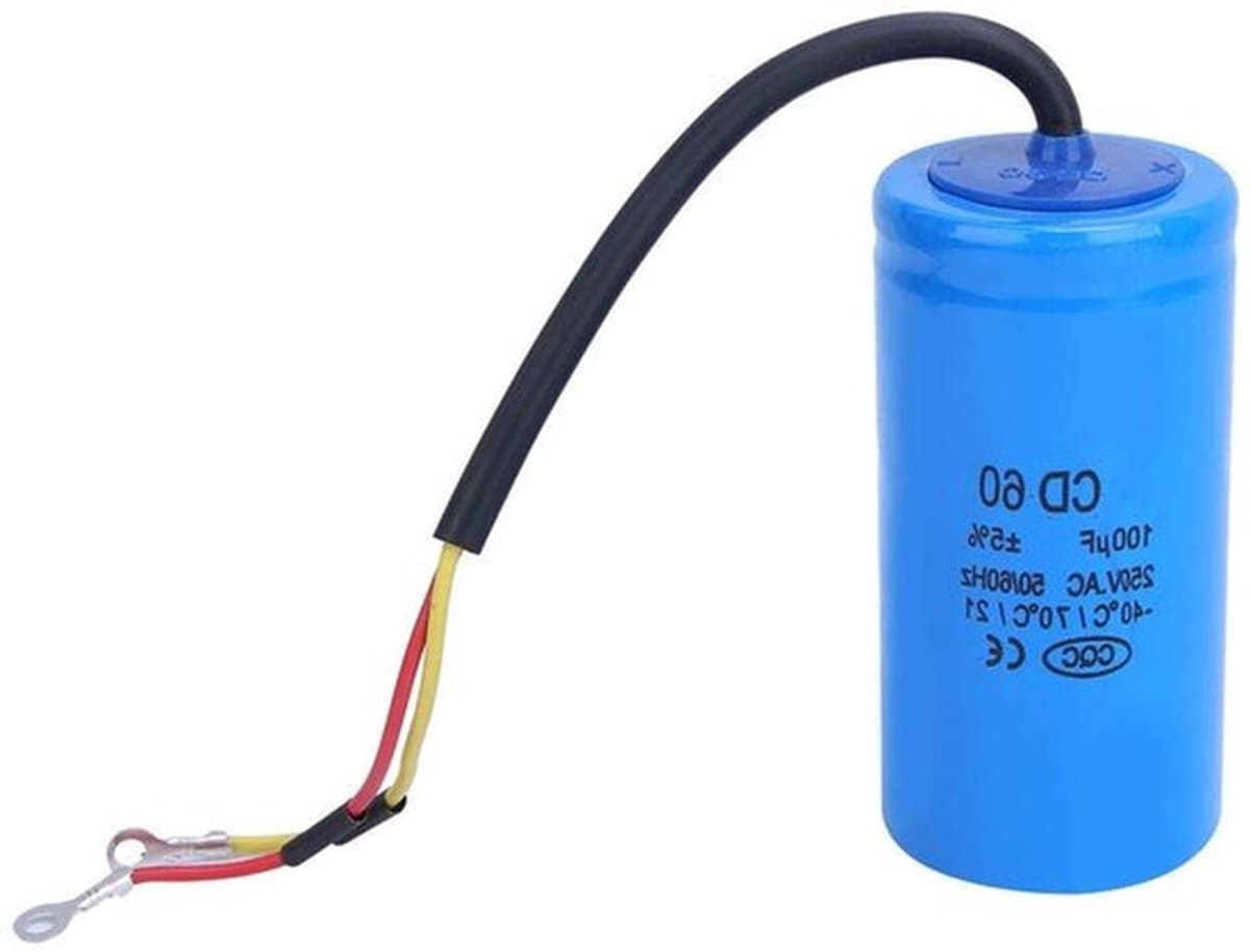 Motorcapacitor CD60 250 V 100 µF - Explosieveilige schakelcapacitor voor koelkasten en elektrische apparaten