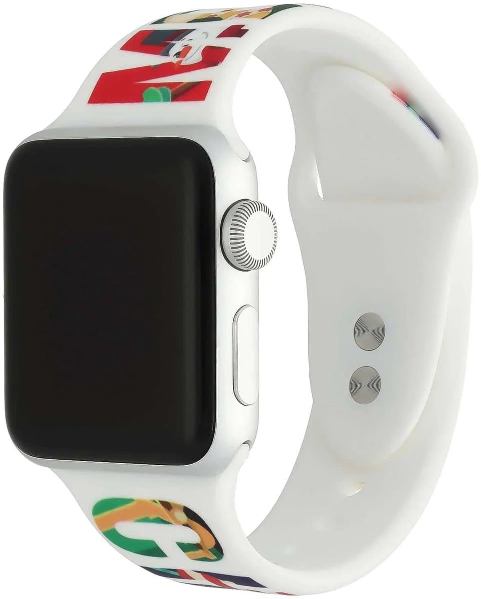 123watches print bandje - siliconen - kerst - merry christmas - 38 · 40 · 41 & 42 mm - Geschikt voor Apple Watch series 1/2/3/4/5/6/7/8/9/10/11/12/SE/SE2/SE3