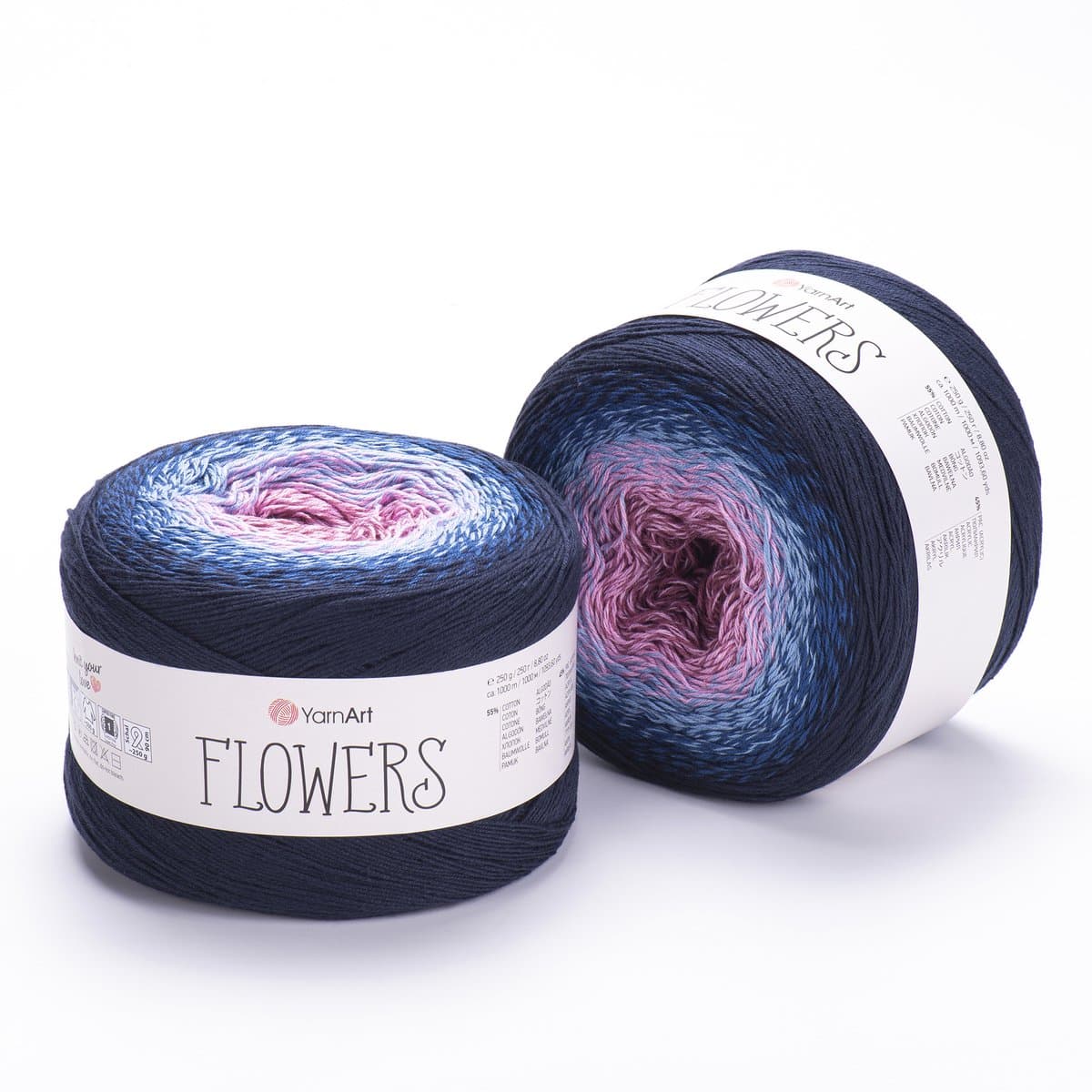 YarnArt Flowers Verloopgaren - 55% Katoen 45% Acryl - voor Haken en Breien - 250g / 1000m - Kleur 273