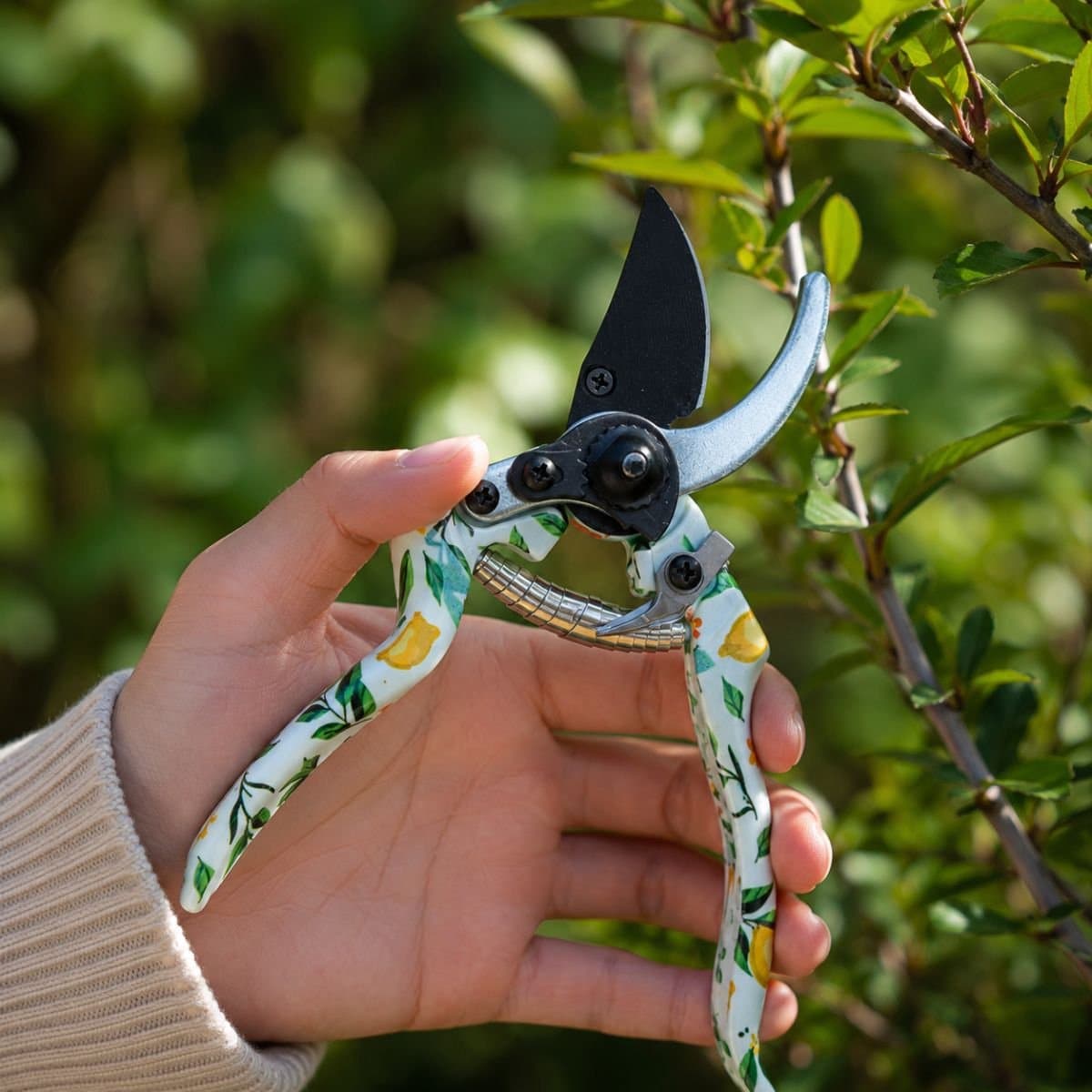 Kinzo Snoeischaar 22 cm met Maximale Knipcapaciteit 5 mm - Tuinschaar voor Bloemen en Planten - Hand Snoeischaar met Veiligheidsvergrendeling