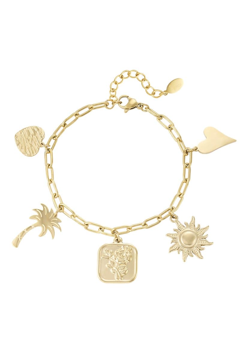 Armband - Yehwang - Goud - Bedels - Statement armband - Stainless steel sieraden