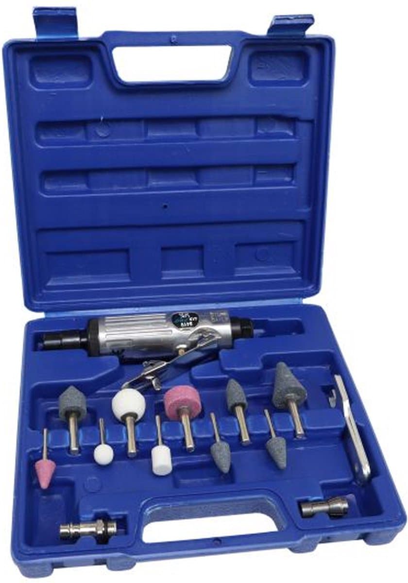 Mini stiftslijperset pneumatisch 1/4" 15-delig