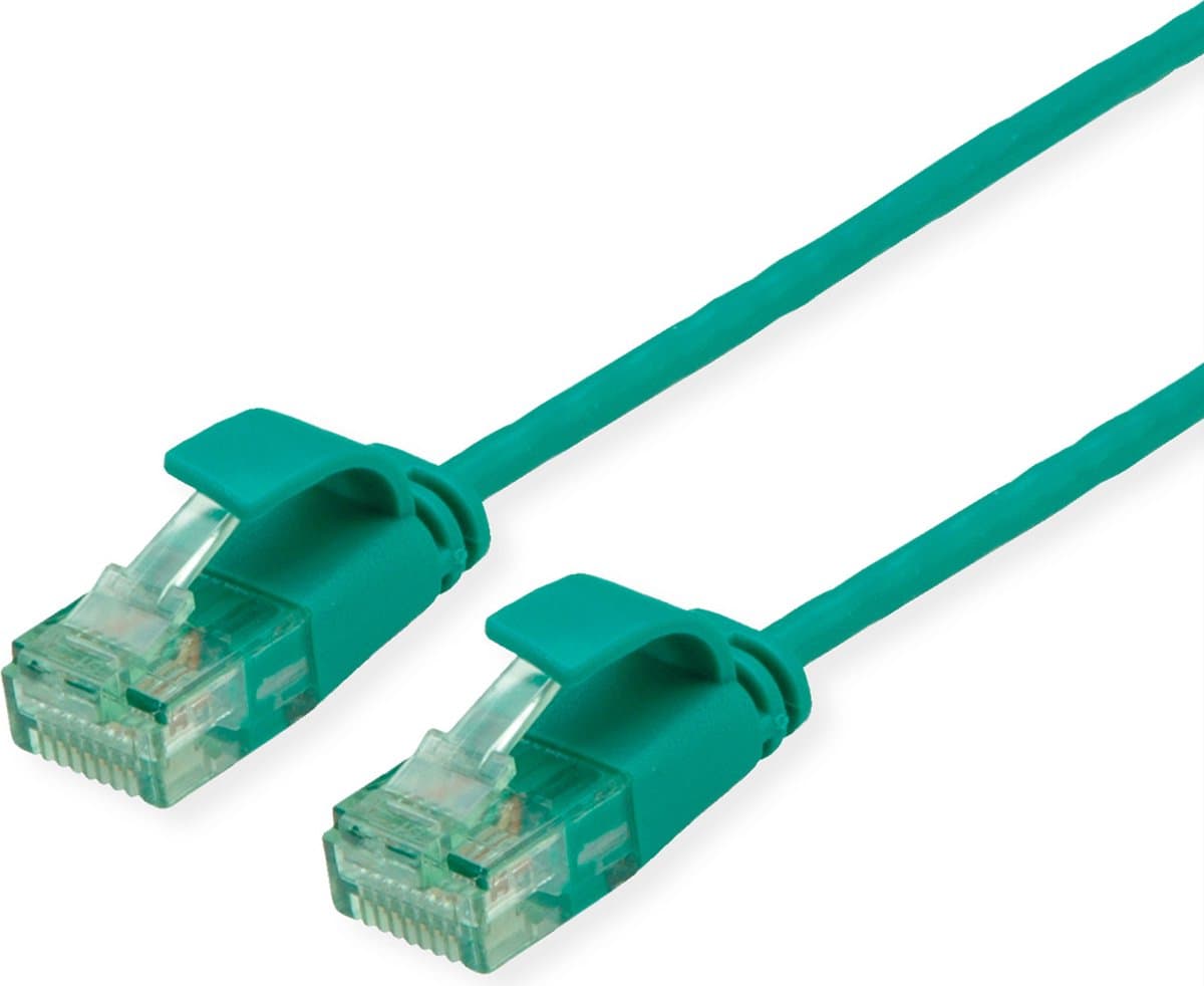 ROLINE RM UTP DataCenter Patchkabel Cat.6A (Klasse EA), extra dun, groen, 5 m