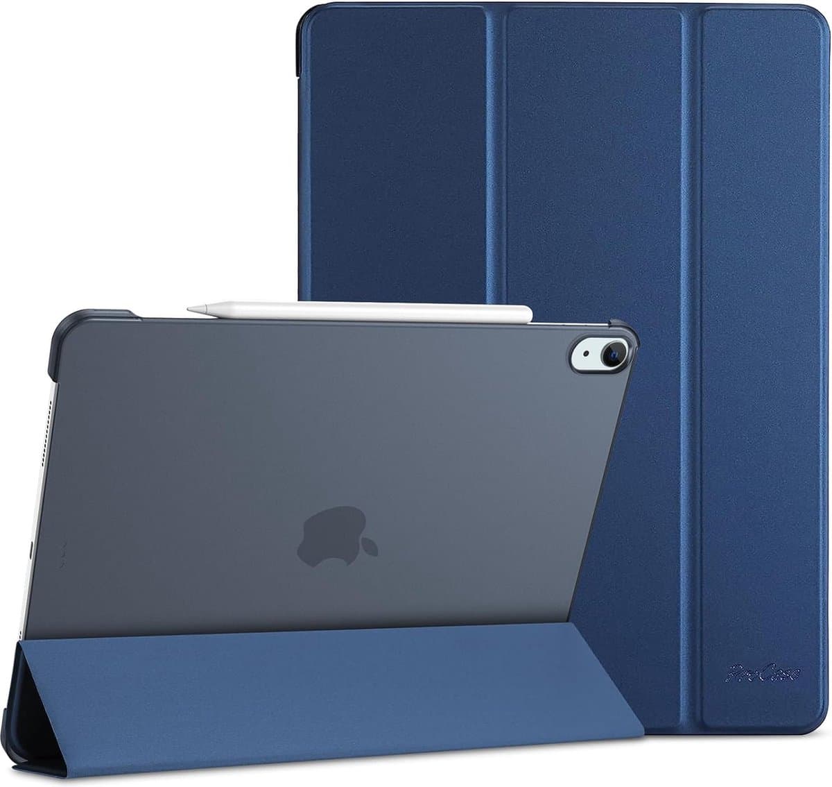 Geschikt voor Apple iPad Air 6 13 inch (M2) 2024 - Smart Folio - Slim Stand Hard Shell Book Case - Blauw