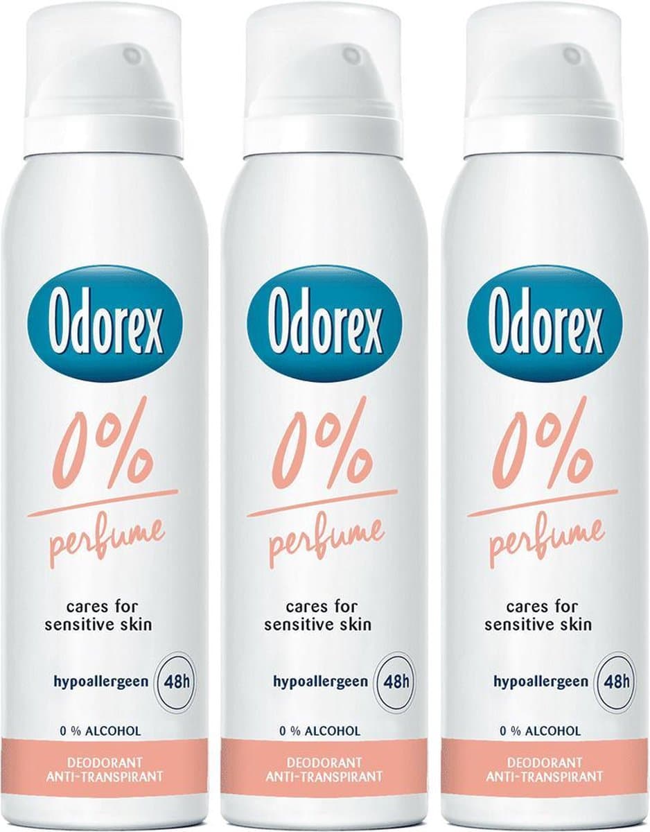 Odorex Deodorant spray 0% Multi Pack - 3 x 150 ml