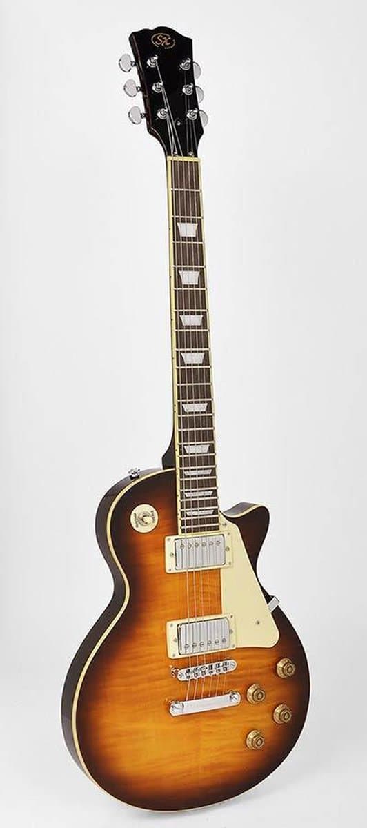 Elektrische gitaar SX EF3D-DS Les Pauls Studio Style DeLuxe Tobacco Sunburst