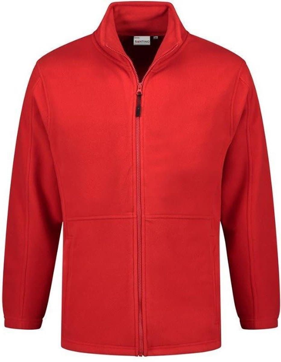 Santino Bormio Fleecejack lange mouwen +Rits - Rood - XXL