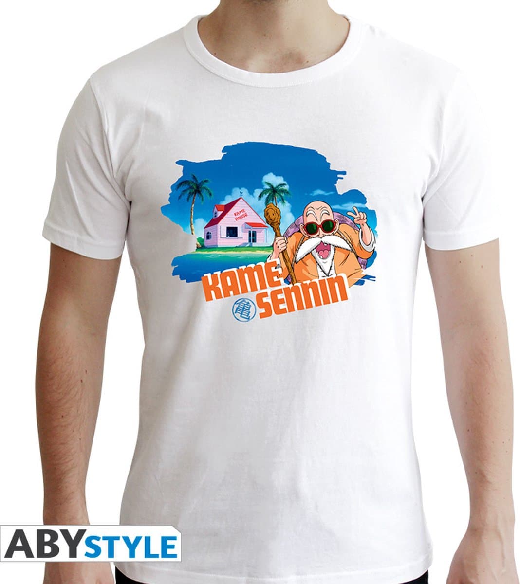 Dragon Ball - Tshirt "Dbz/ Master Roshi" Man Ss White - New Fit