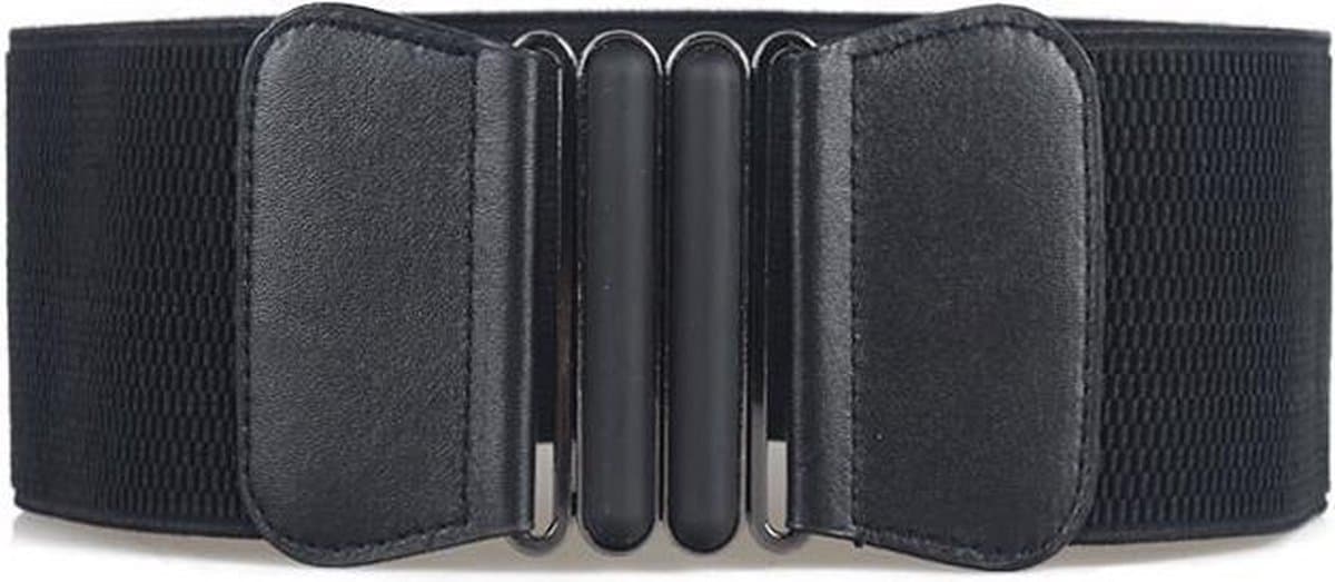 Amodi - Elastische Damesriem - Stretch - Modern - Brede Jurk Riem - Tailleband - Mode - Vrouwen - Zwart