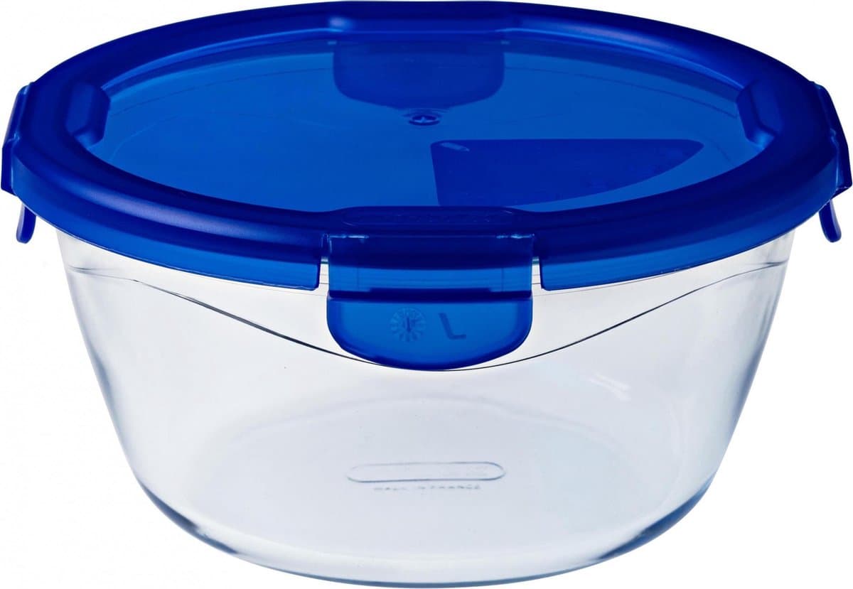 Pyrex - Cook & Go Schaal Rond met Deksel 1,6 liter - Transparant