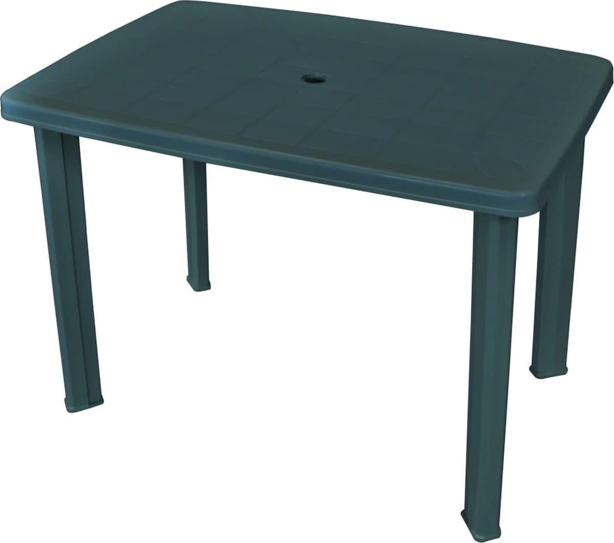 VidaXL tuin eettafel - kunststof, groen, 101 x 68 x 72 cm