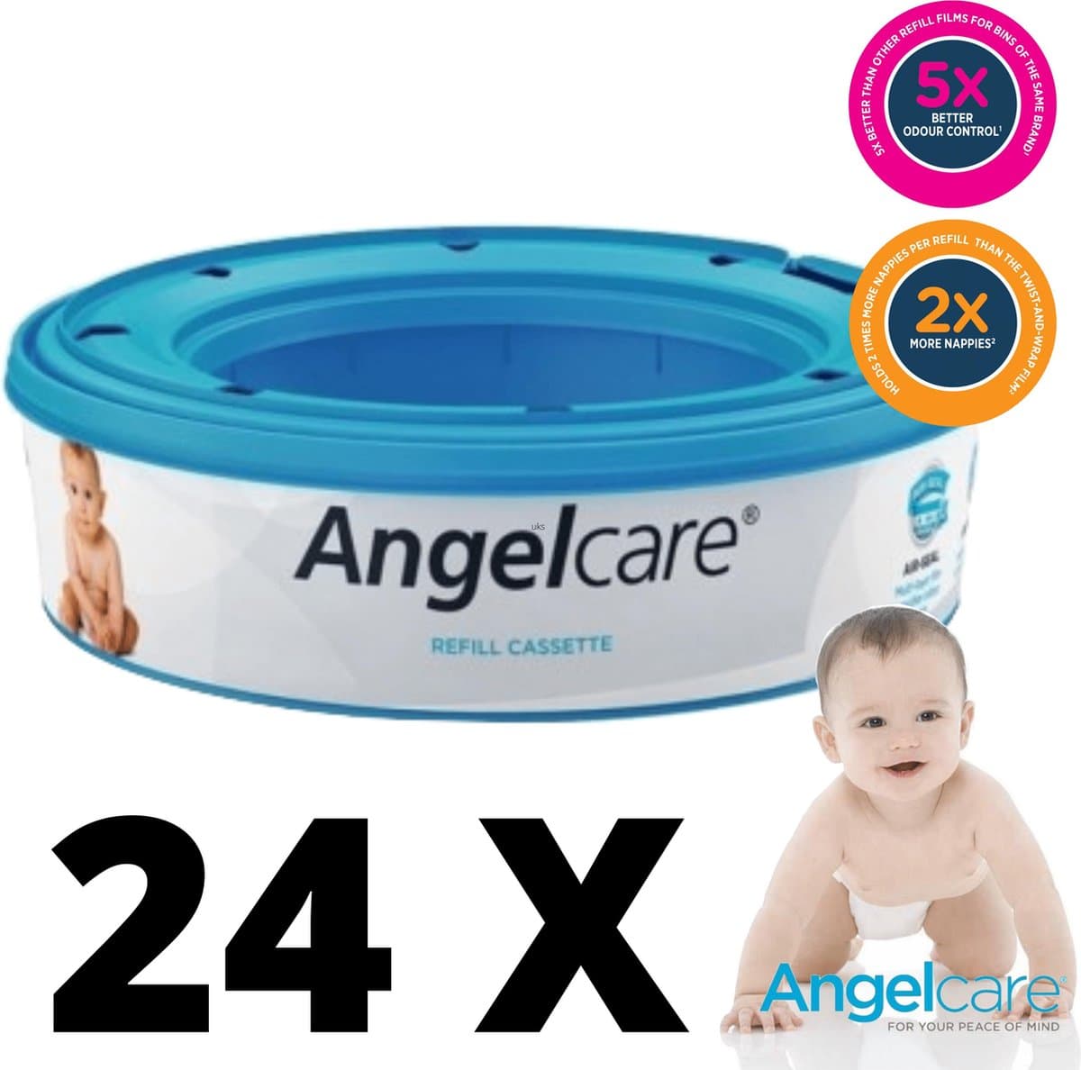 Angelcare Essential Luieremmer Navulcassette - 24 stuks
