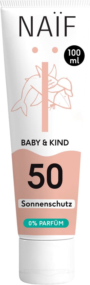 Naïf - Minerale Zonnebrand crème - 0% parfum - SPF50 - 100ml