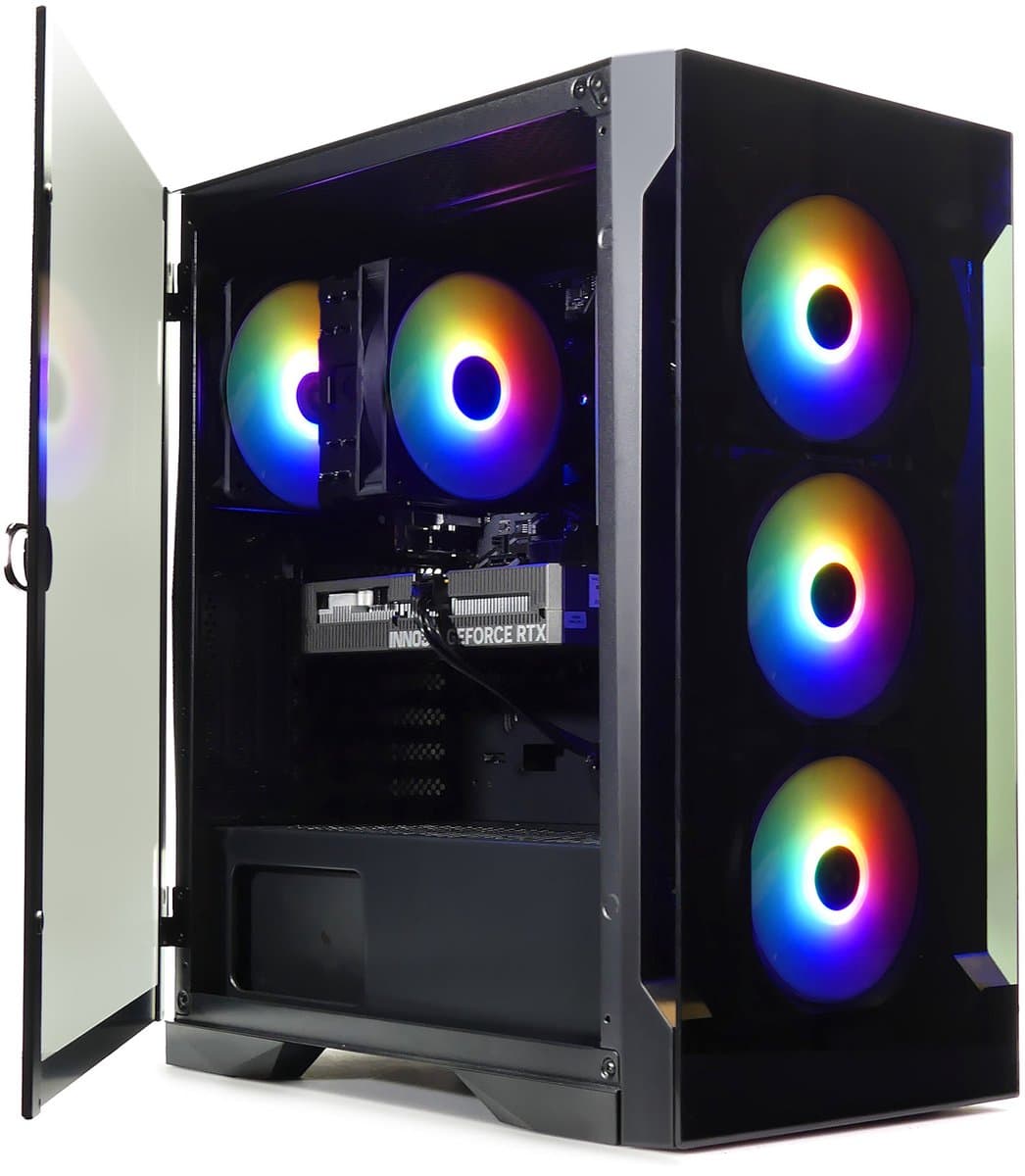 AMD Ryzen 7 5700X Game PC - Radeon RX 9070 XT 16GB - 32GB RAM - 1TB M.2 NVME SSD - 750W GOLD PSU, Magneetdeur, Gigabyte Gaming X - WiFi - Gamdias Talos ELITE E2