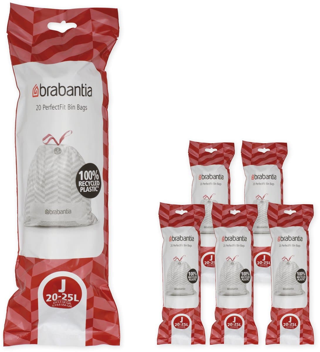 Brabantia Vuilniszakken Code J - 20-25 Liter (120 stuks)