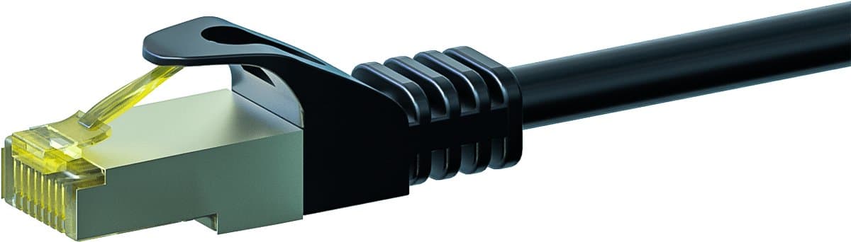 Danicom Cat7 S/FTP (PIMF) patchkabel - 15 meter zwart - netwerkkabel - internetkabel - UTP kabel - RJ45 - 10000 mbit/s