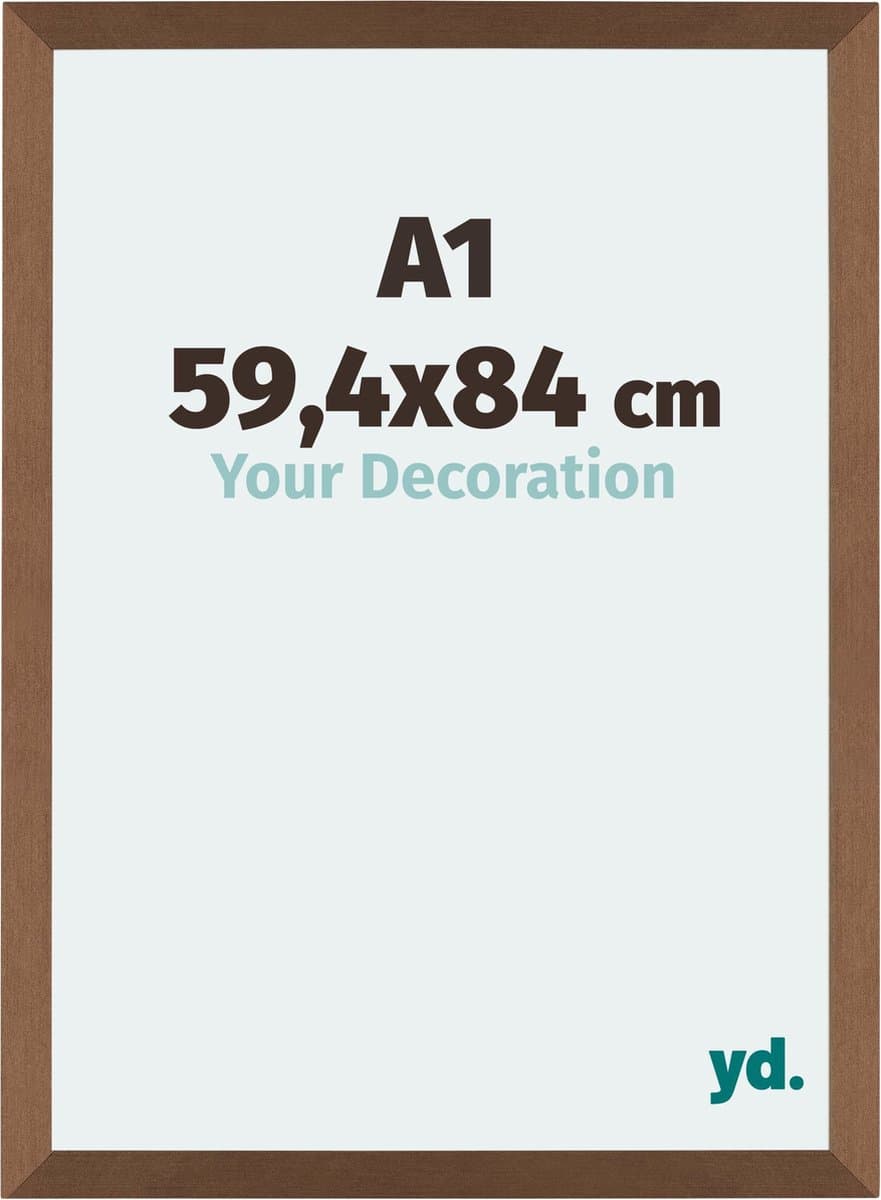 Your Decoration - Fotolijst A1 59,4x84 cm - MDF - Koper Decor - Mura