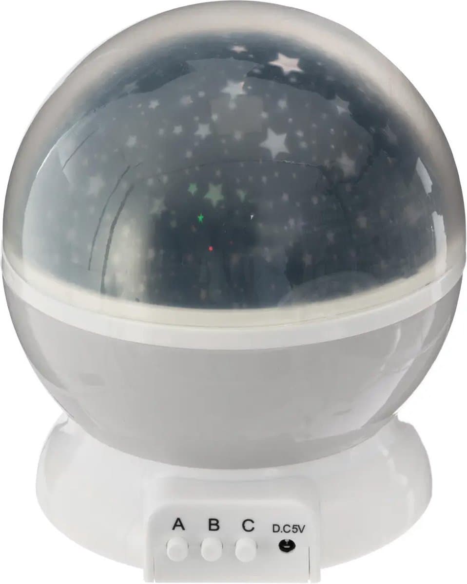 Atmosphera Draaibare Sterrenprojector Lamp - Grijs, 12,4 cm