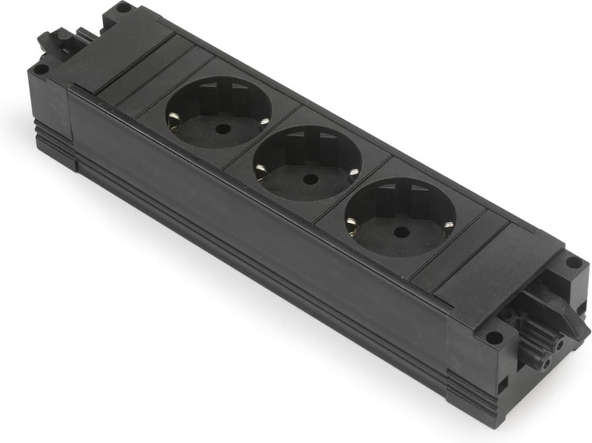 Bachmann stekkerdoos met Wieland GST18® installatiestekker en 3 contacten / zwart