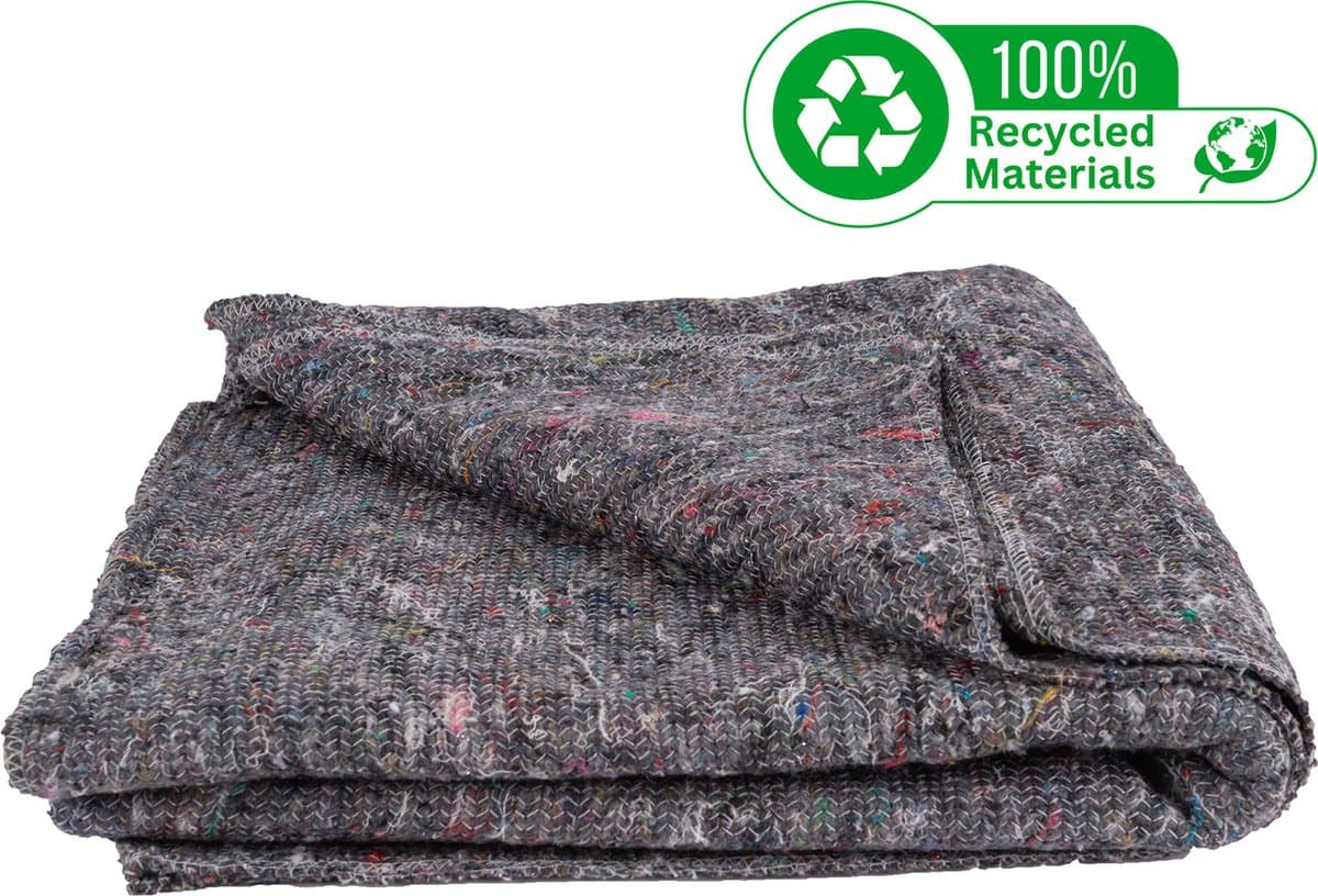 Kortpack - Opslagdekens / verhuisdekens 150 x 200 cm - per 10 stuks verpakt - Gestikte randen - Dekens voor Verhuizing, Transport en Opslag - (099.0057)