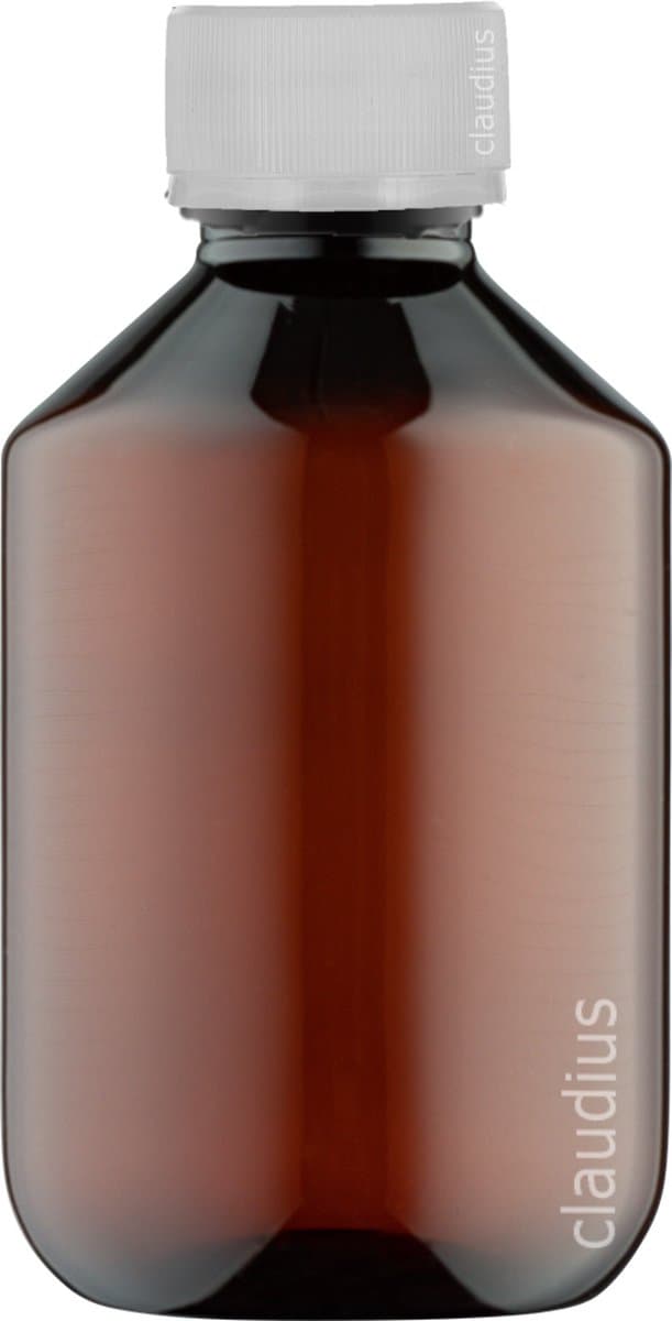Lege Plastic Fles 250 ml PET Amber bruin - met verzegeldop - set van 10 stuks - navulbaar - leeg