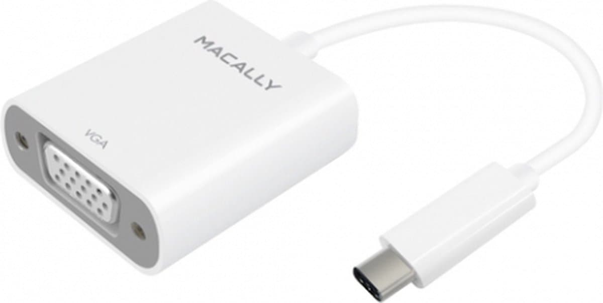 Macally USB-C naar VGA Adapter - Wit