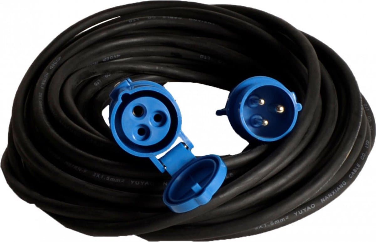 Vechline Verloopkabel PVC 3x1.5mm² CEE-CEE Contra 40m
