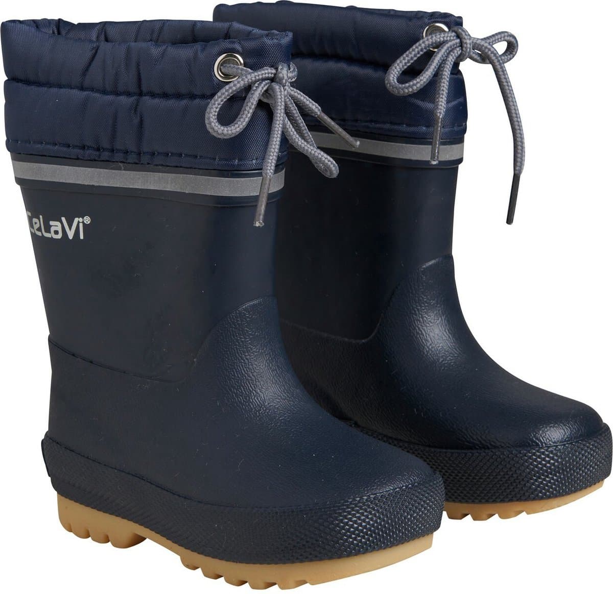Celavi - Thermo regenlaarzen met voering - Solid - Donkerblauw - maat 21EU