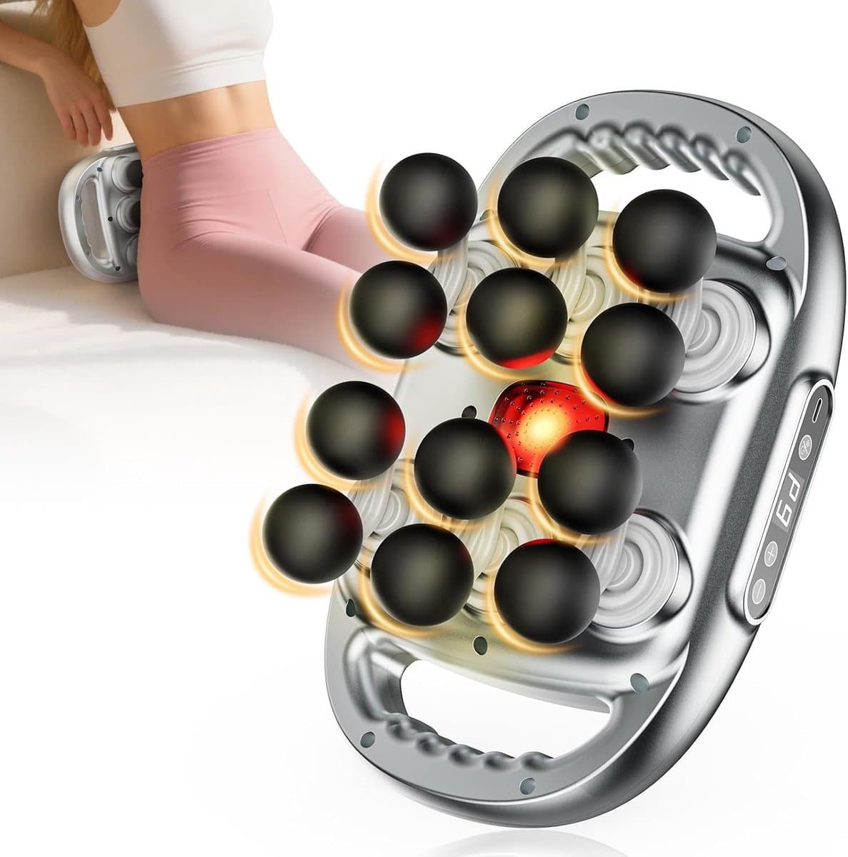 Namajunas - Massageapparaten - Massage Gun - Massagepistool - massage - Met 12 massagekoppen - Met 9 intensiteitsniveaus - Met 9 Modi - Multifunctionele gebiedsmassage - voor schouders, nek, benen, rug - 2000mAh Batterij - Stil en Krachtig