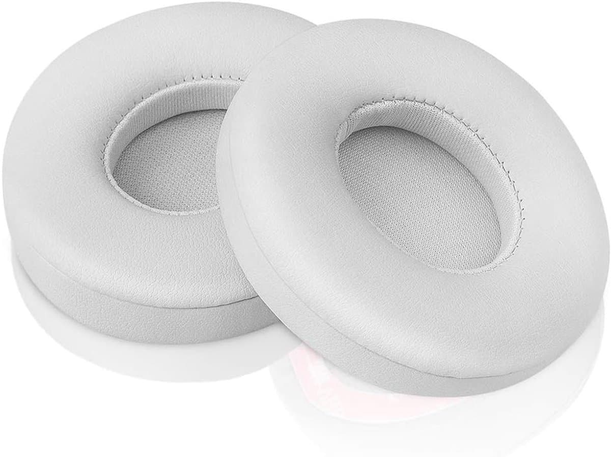 Gigicial Vervangende Oorkussens - Beats Hoofdtelefoonhoesjes - Zacht Schuimrubber & Kunstleer Voor Langdradig Comfort - 2 Stuks - Wit